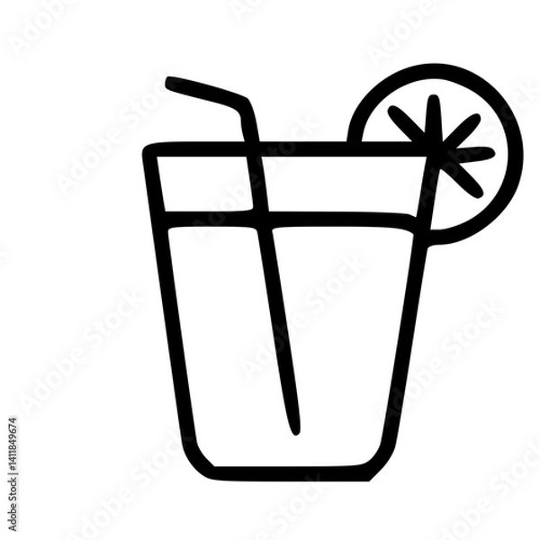 Fototapeta Refreshing Lemonade Icon