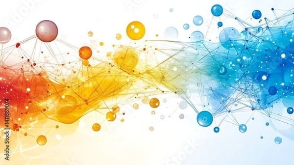 Fototapeta proteomics and systems medicine, illustrating the integration of proteomics in systems medicine approaches, colorful and detailed, clean design, no text,