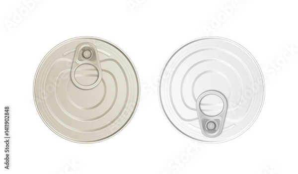 Fototapeta Tuna Can Mockup 3D Rendering Isolated Background