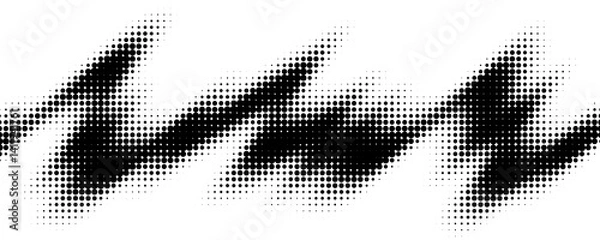 Fototapeta Monochrome printing raster. Dotted illustration. Abstract vector halftone background. Vector illustration. Black and white texture of dots
