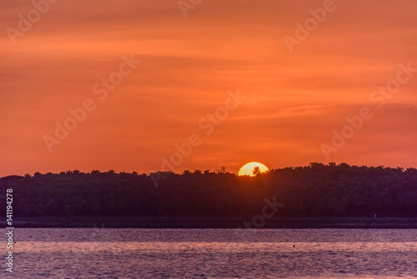 Fototapeta 青島海岸の夜明け
