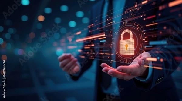 Fototapeta World password day cybersecurity awareness event digital environment focus on safe practices