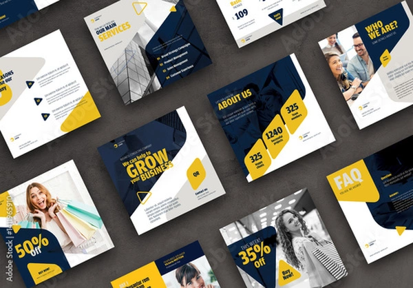 Fototapeta Business Consulting Social Media Post Layout Template