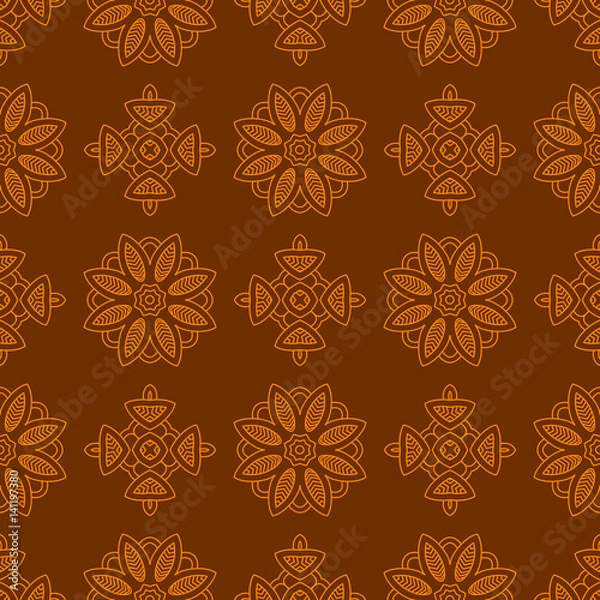 Fototapeta Seamless floral pattern