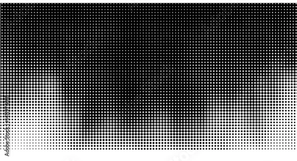 Obraz Basic halftone dots effect in black and white color. Halftone effect. Halftone dots. Black white halftone.Background with monochrome dotted
