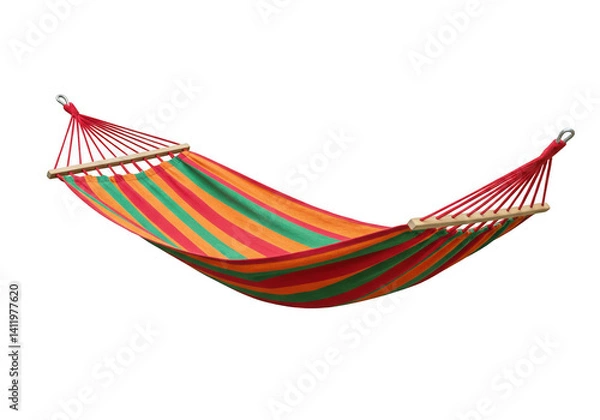 Obraz Isolated hammock with colorful stripes