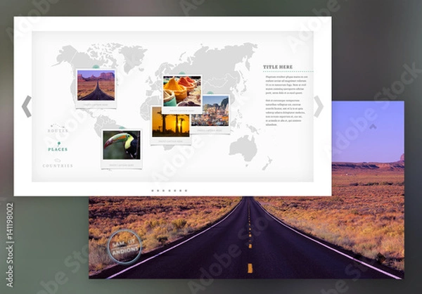 Obraz Interactive Journey Presentation Layout
