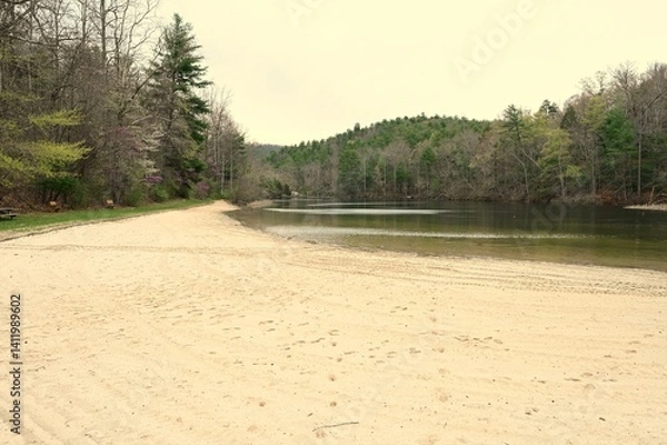 Fototapeta Cave Mountain Lake at the Blue Ridge Mountains of Virginia 
