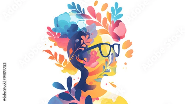 Fototapeta Creative space illustrations generated by AI, isolated on white background
