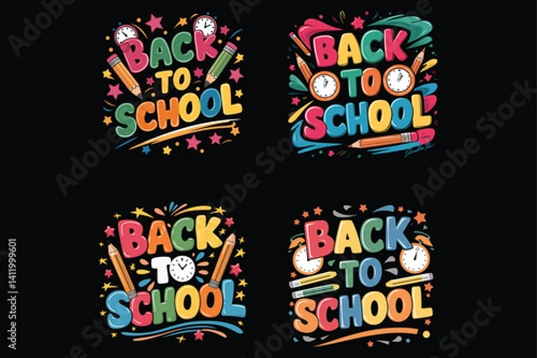 Fototapeta Back in Style: Colorful Class Comeback