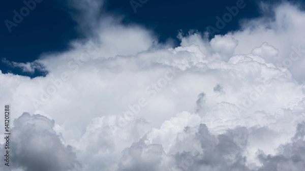 Obraz Close-up cumulonimbus cloud with blue sky for nature background