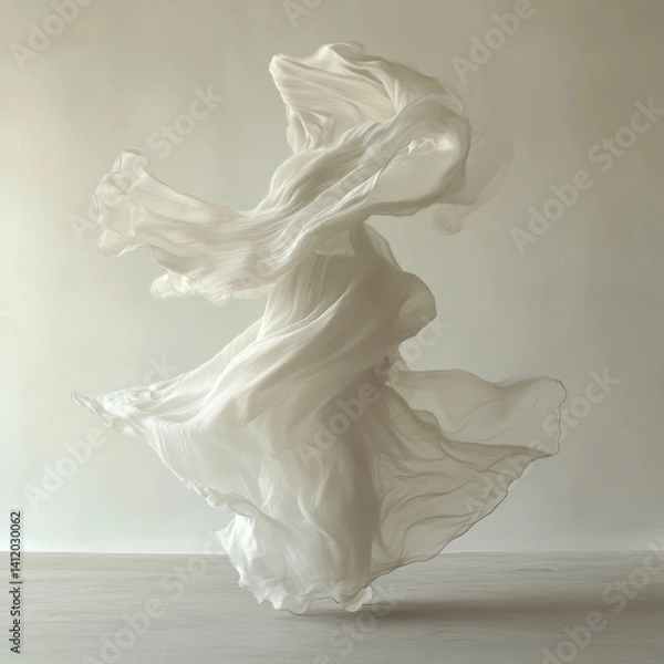 Obraz feeling of wind in motion is evident through movement of loose objects billowing clothing and a tangible sense of being in motion 