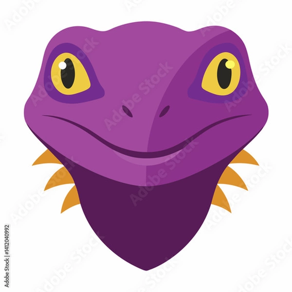 Fototapeta Lizard Head Vector Illustration - Reptile Animal Graphic Design File