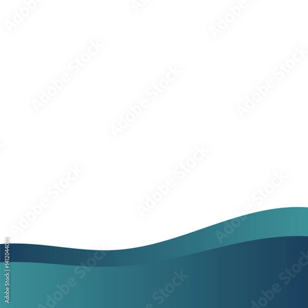 Obraz Gradient Blue Footer Shape