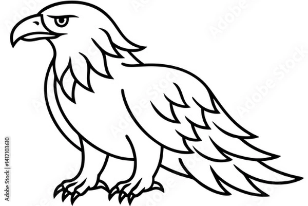 Fototapeta Flying Eagle Wireframe