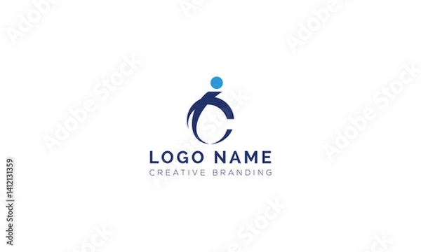 Fototapeta Minimalist IC Logo for Branding and Identity.