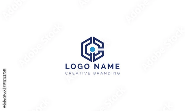 Fototapeta Minimalist IC Logo for Branding and Identity.