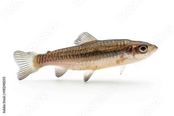 Fototapeta A graceful fish swimming through clear waters in a sunlit aquatic setting during mid-afternoon isolated on transparent background