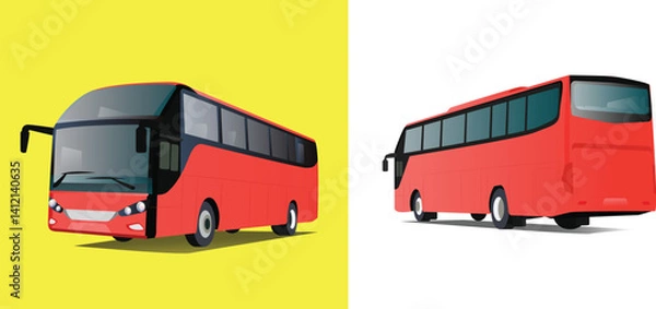 Obraz City bus front and back view