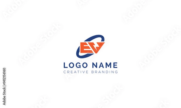 Fototapeta Minimalist EV Logo for Branding and Identity.