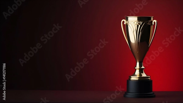 Fototapeta Elegant Eurovision Trophy Imagery: Timeless Craftsmanship & Symbolic Design for Award Ceremonies in International Music Competitions - Perfect for Photo Stock with Left Space