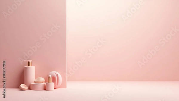 Obraz Innovative Cosmetic Design Presentation Concepts: Captivating Photo Stock Visuals & Layout Techniques for High Impact Engagement
