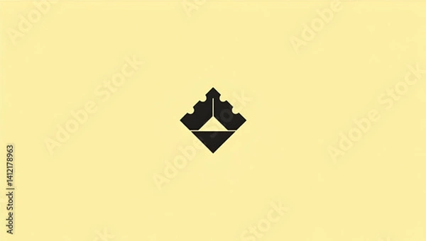 Fototapeta Design contemporary Labour Day icon design that features sleek geometry with formal innovative elements to represent worker identity and collective strength in  Photo Stock  Concept  and empty space o