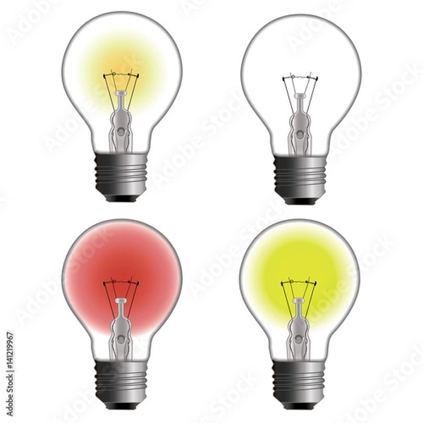 Obraz Creative light bulb. Collection of design elements
