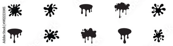 Fototapeta Dripping icons.eps