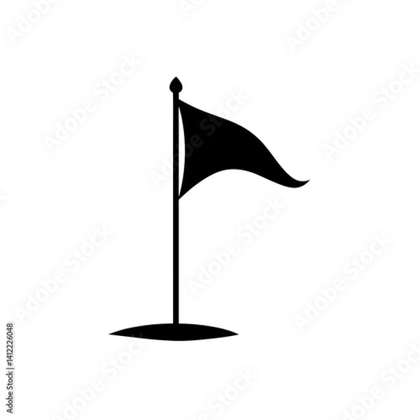 Obraz black flag isolated on white