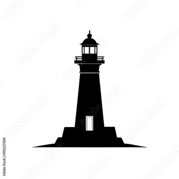 Fototapeta lighthouse on white background