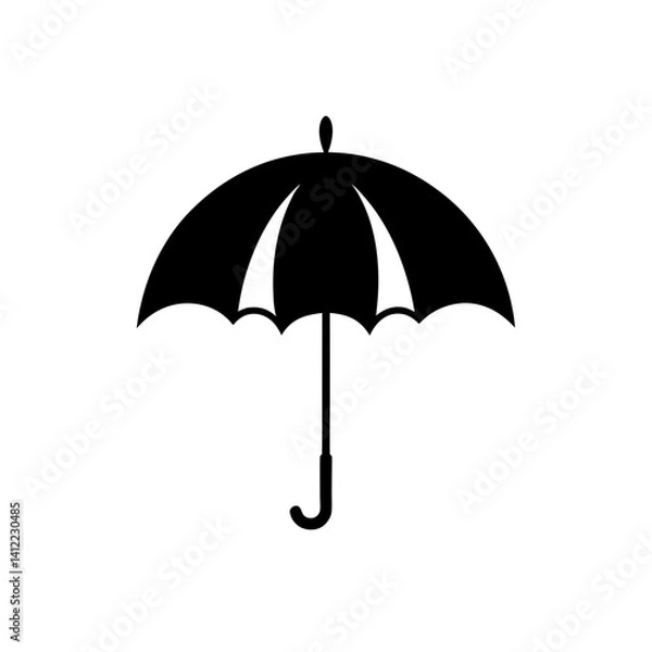 Fototapeta red umbrella isolated on white background