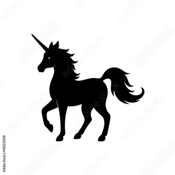 Fototapeta horse silhouette vector illustration