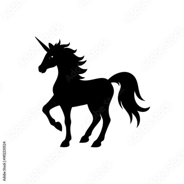 Fototapeta horse silhouette vector illustration