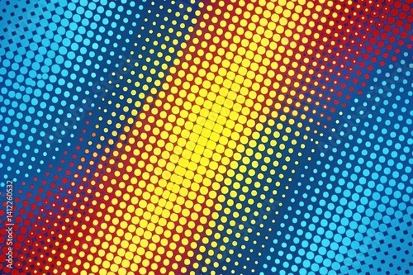 Fototapeta Retro Halftone Dot Pop Pattern
