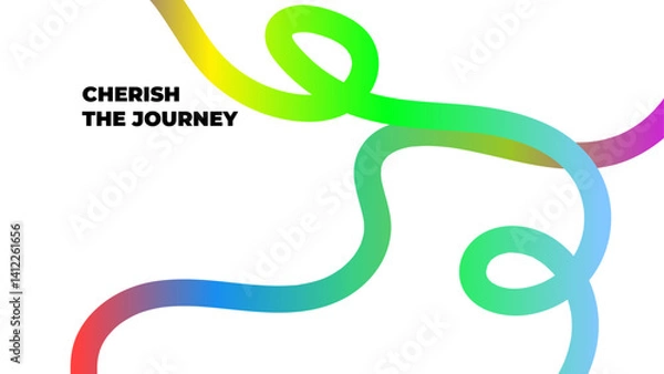 Obraz Vibrant Abstract Background with Dynamic Color Lines. Modern Graphic Shapes in Gradient Flow. 3D Curved Ribbon Waves – Elegant Vector Patterns & Futuristic Rainbow Design