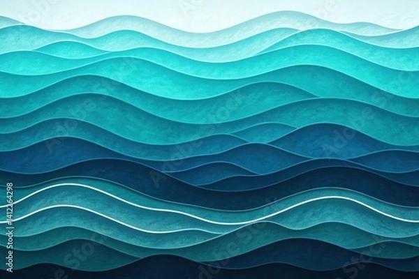 Fototapeta Deep Ocean Current Wave Layers