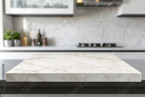 Obraz Elegant marble countertop in a modern kitchen design a clean aesthetic