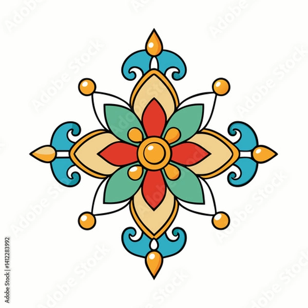 Obraz Creative Christmas Ornaments Vector Illustration on White
