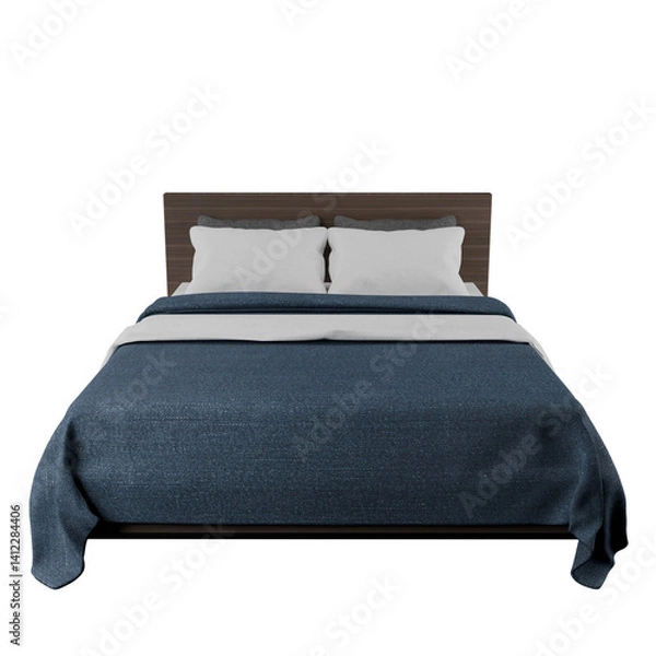 Obraz beautiful bed with transparent 