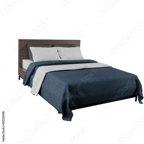 Obraz beautiful bed with transparent 