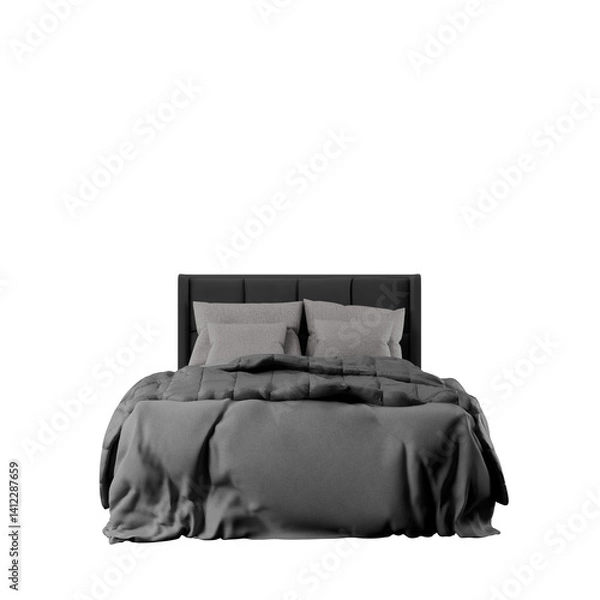 Obraz beautiful bed with transparent 