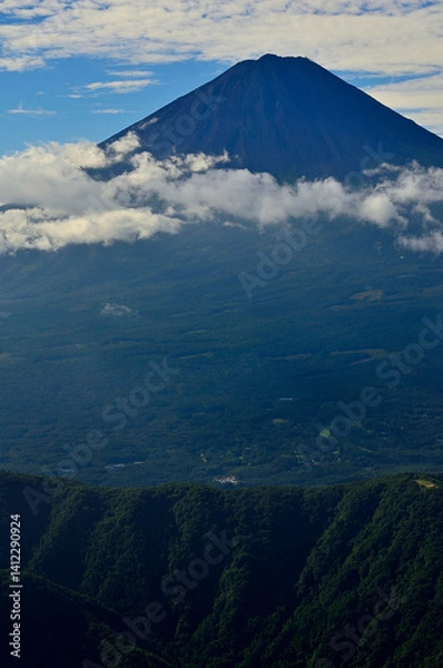 Obraz 御坂山地の雪頭ヶ岳より　夏の富士山を望む
