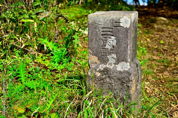 Obraz 御坂山地の王岳山頂　二等三角点（王岳）
