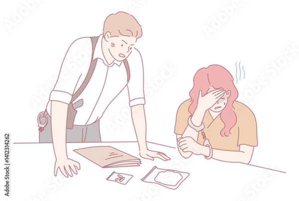 Fototapeta A tense moment occurs between two characters, revealing deep emotions during a serious conversation