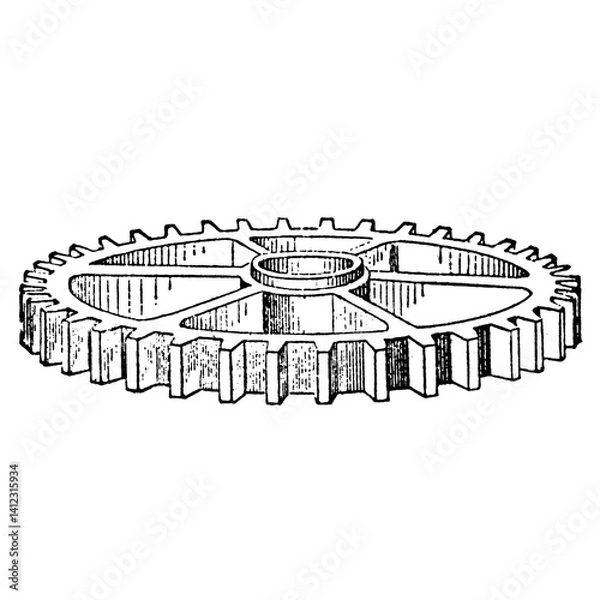 Obraz Side View of Cogwheel ⁠ 