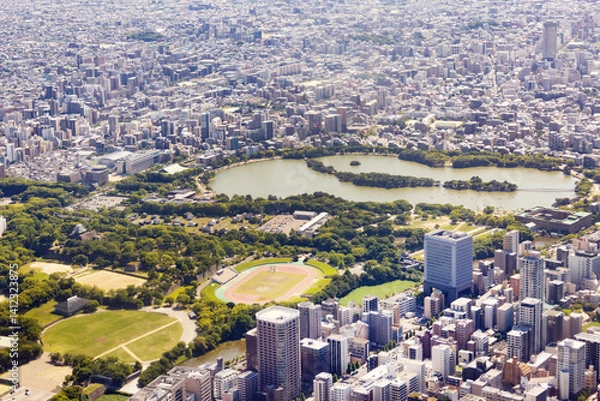 Obraz 上空から見た大濠公園