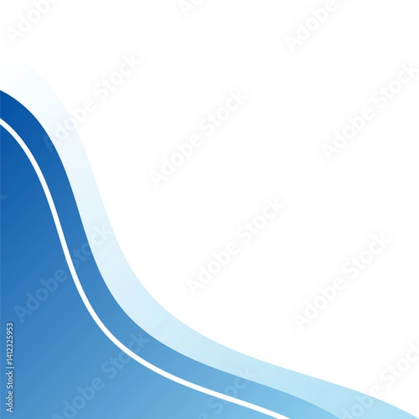 Obraz Blue Curve Vector