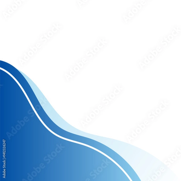 Obraz Blue Curve Vector