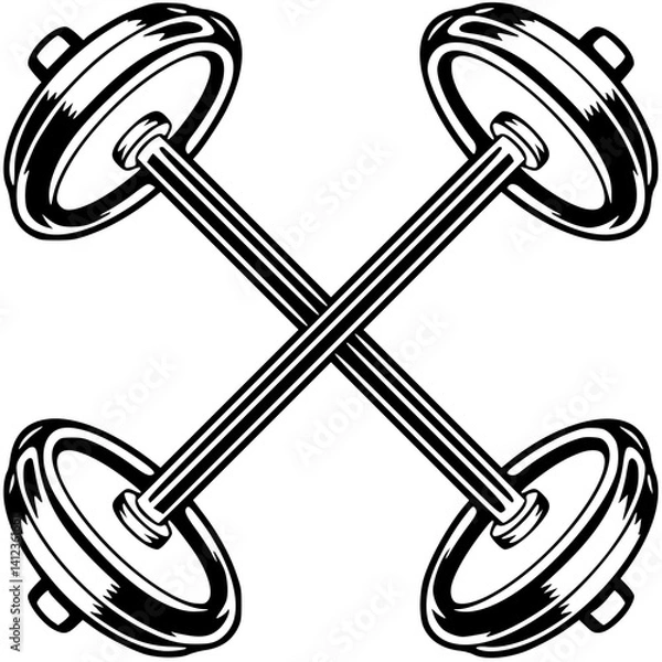 Fototapeta dumbbell vector illustration